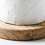 Haven Luma bamboo paper towel holder for kitchen countertop storage