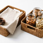 Haven Luma natural woven home organizer basket for household storage