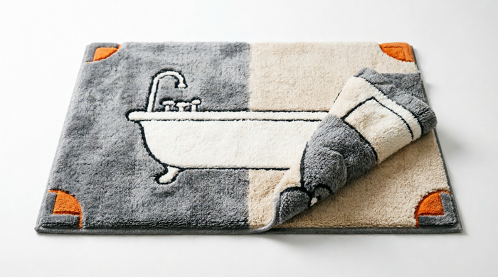 Haven Luma soft faux wool bathroom mat for shower floor